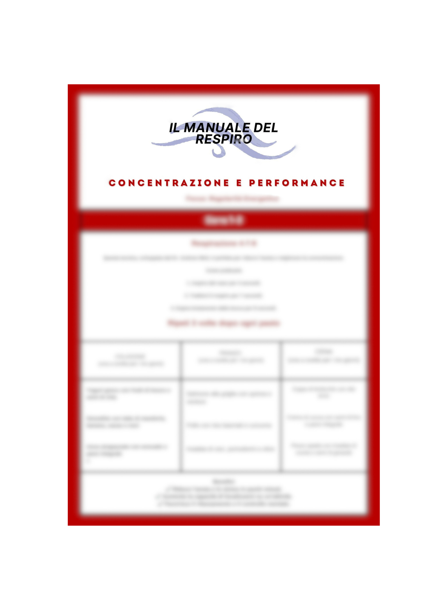 GUIDA CONCENTRAZIONE E FOCUS + Piano Alimentare 21gg + Guida Boost+ (INTEGRAZIONE)